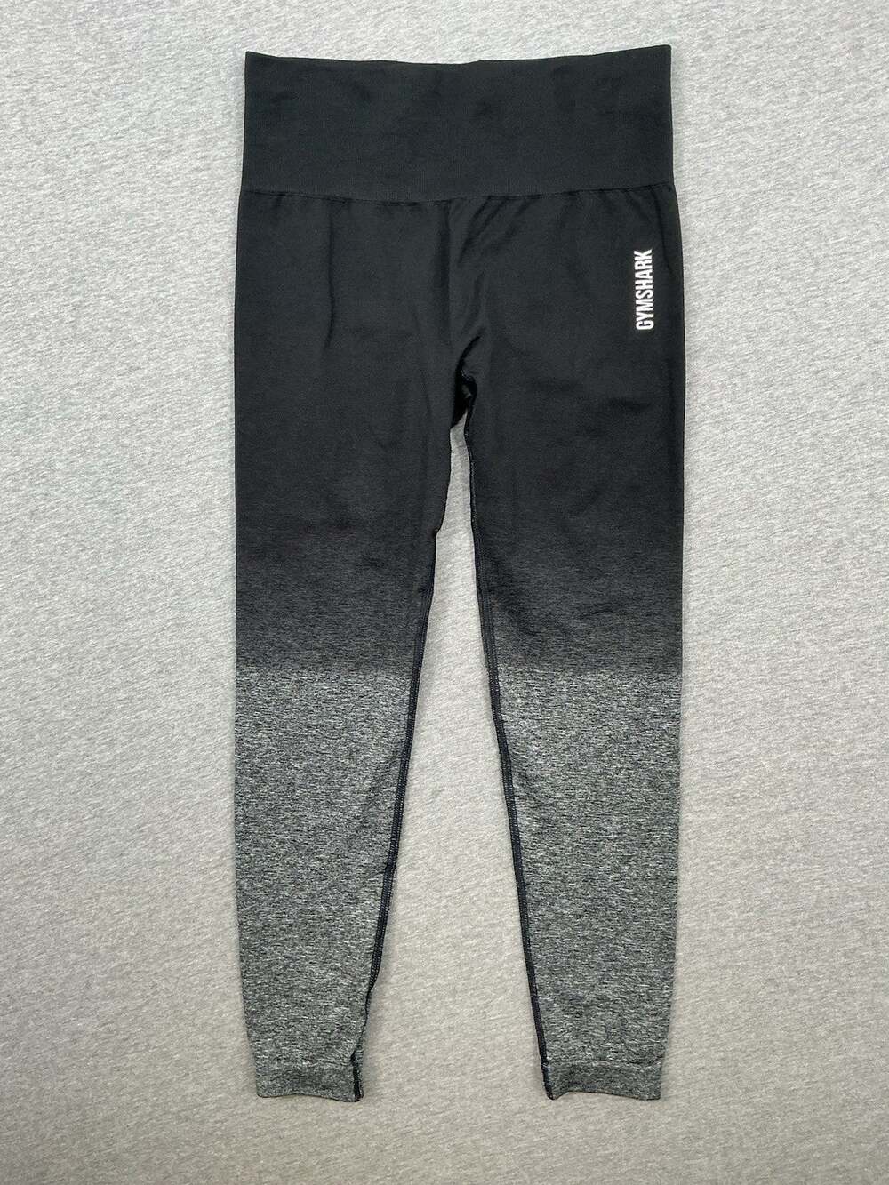 Gymshark Black Gray Ombre High Rise Leggings Women Size M Activewear Seamless